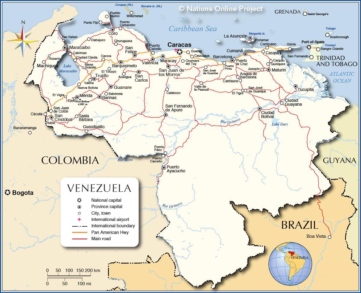 detaljne mapu venecueli