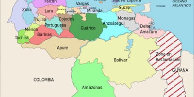Karta za venecuelu država