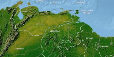 Karta za venecuelu geografiju