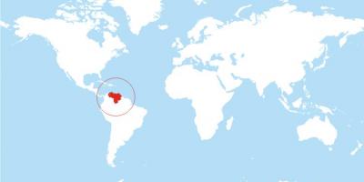 Karta za venecuelu lokaciju na svijetu