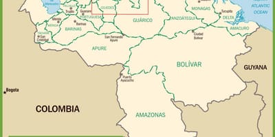 Karta za venecuelu politički