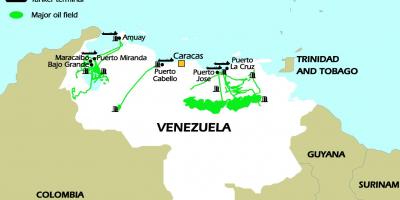Venezuela ulje rezerve mapu