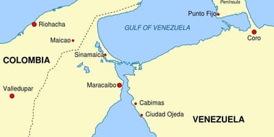 Mapa zaliva venecueli